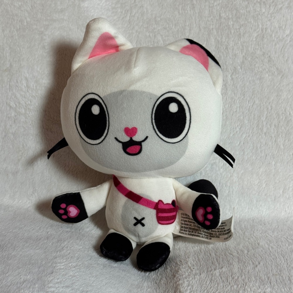 Gabby's Dollhouse Pandy Paws - Spin Master‎ - 2024 White Black Cat Plush Toy
